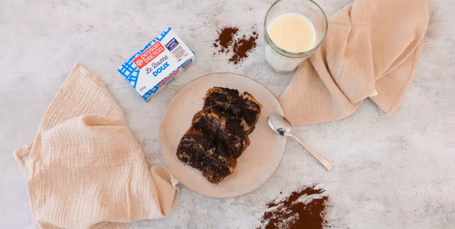Recette cake marbré au chocolat