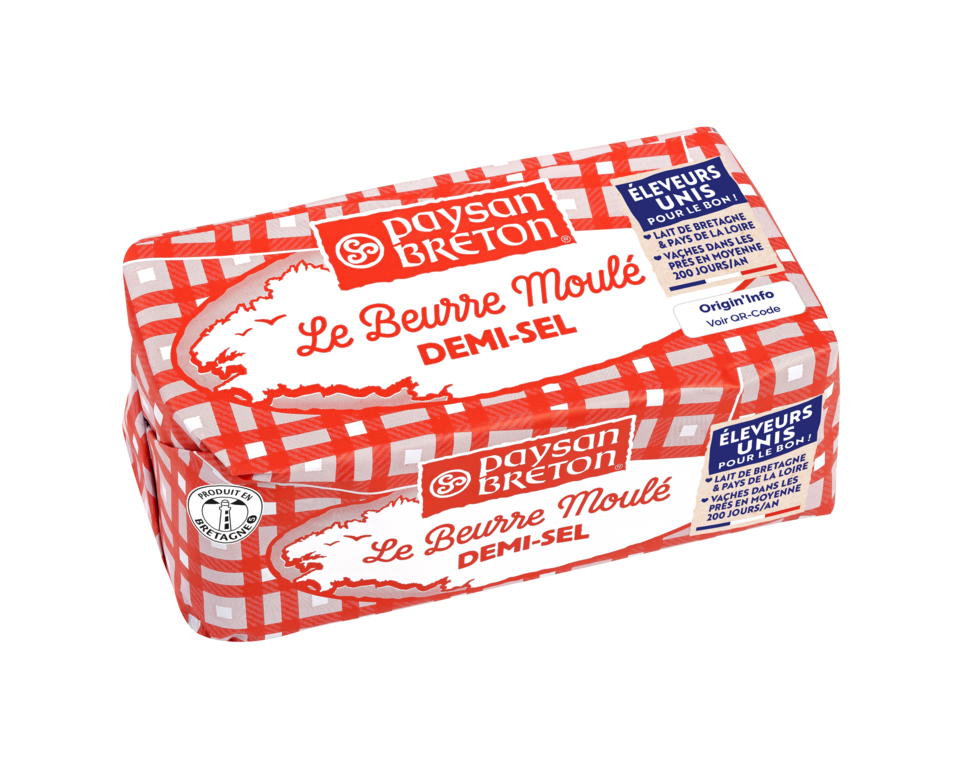 beurre moulé demi-sel packshot paysan breton