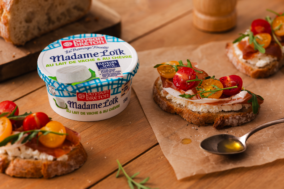 recette bruschetta fromage fouetté madame loik paysan breton