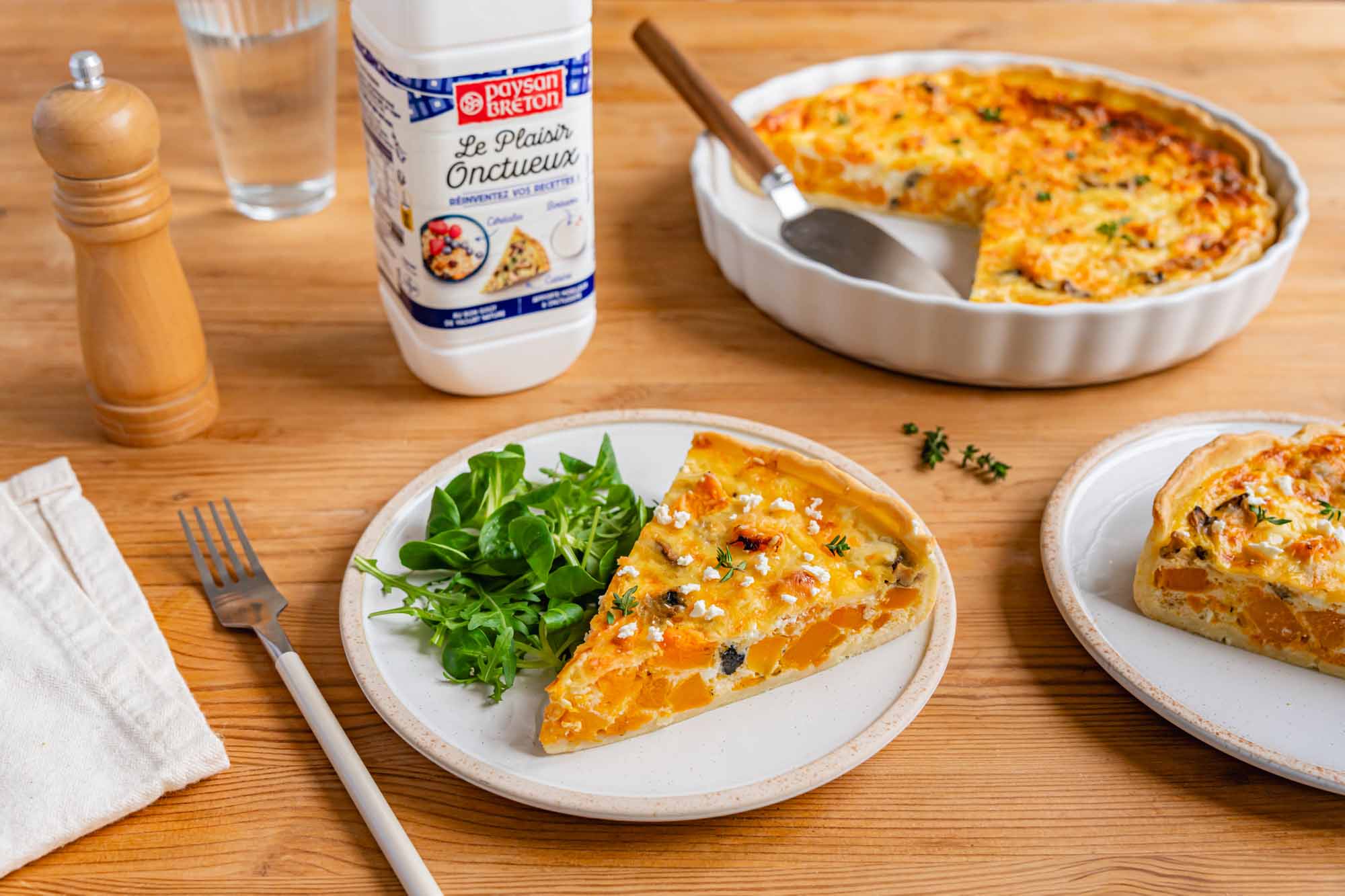 Recette quiche lait plaisir onctueux paysan breton