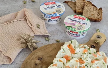 Dips salé au fromage fouetté et saumon fumé madame loik paysan breton