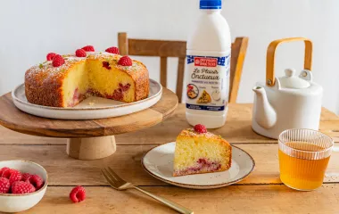 Gâteau aux framboises et citron vert plaisir onctueux paysan breton