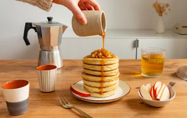 Pancakes cannelle et pommes au caramel plaisir onctueux paysan breton