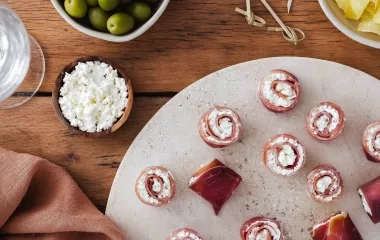 roulés apéritifs jambon et fromage fouetté madame loik paysan breton