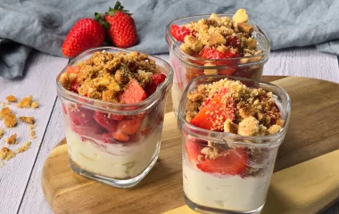 Verrine au fromage fouetté nature madame loik