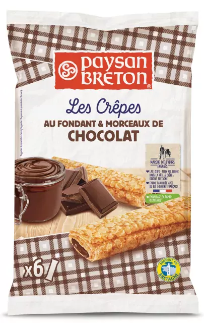 Les Crêpes Fourrées Au Fondant et Morceaux de Chocolat Paysan Breton