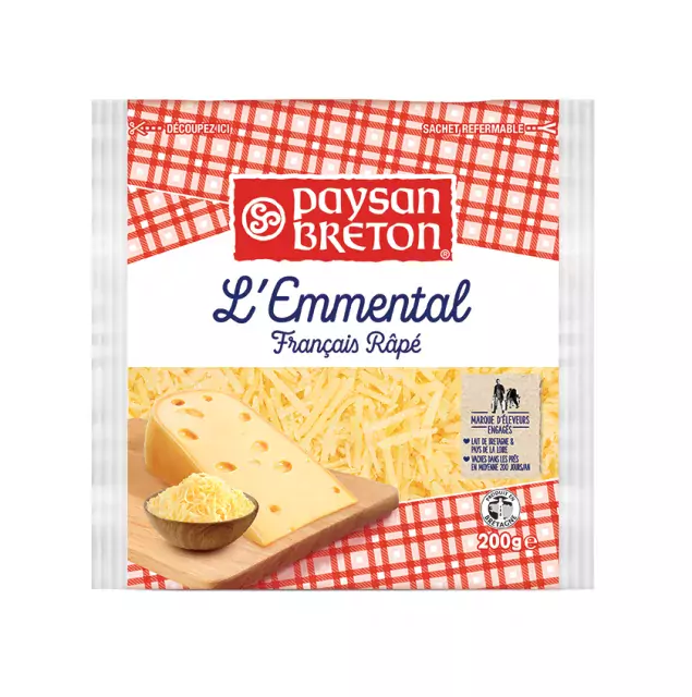 Fromage rapé d'emmental français