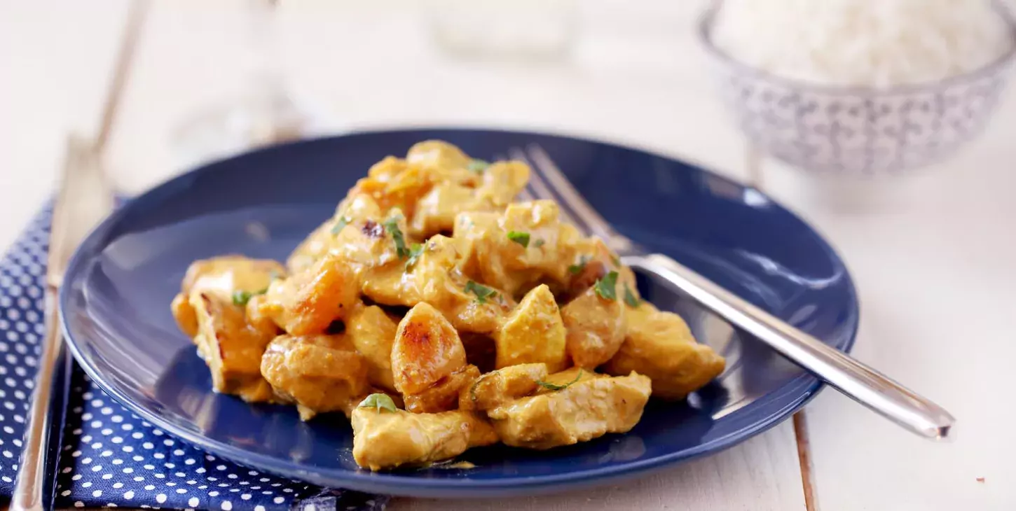 Curry poulet onctueux lait fermenté paysan breton