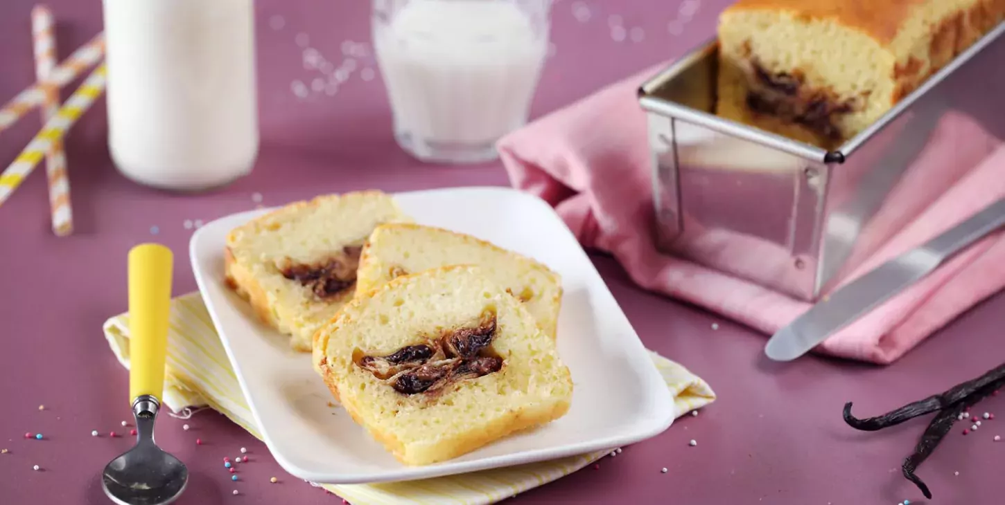 Gâteau vanille surprise chocolat