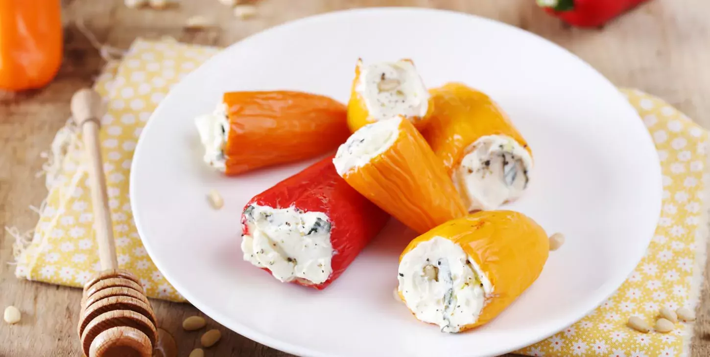 Mini poivrons farcis au fromage fouette Madame loik