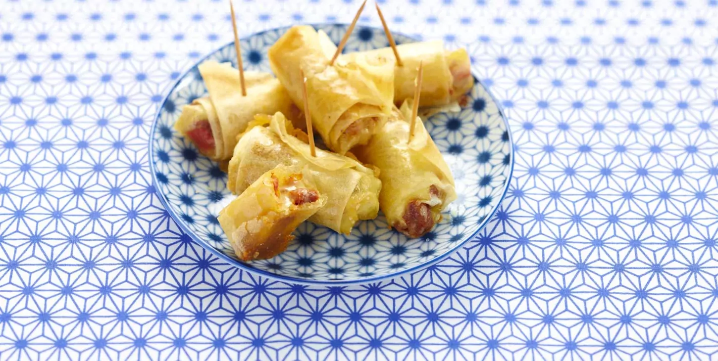 Camembert and Roasted Tomato Brick Pastry Rolls