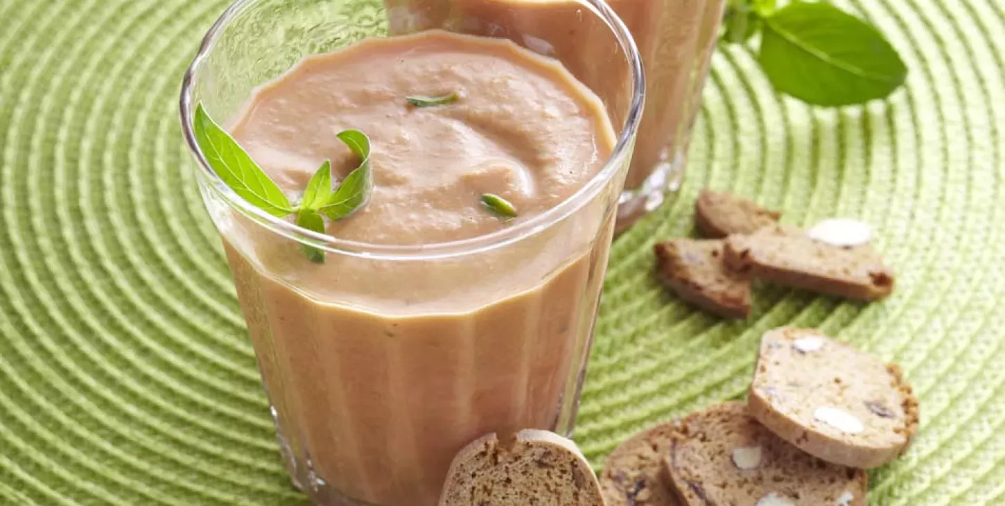 Recette Soupe tomate, pois chiche coriandre BD Paysan Breton
