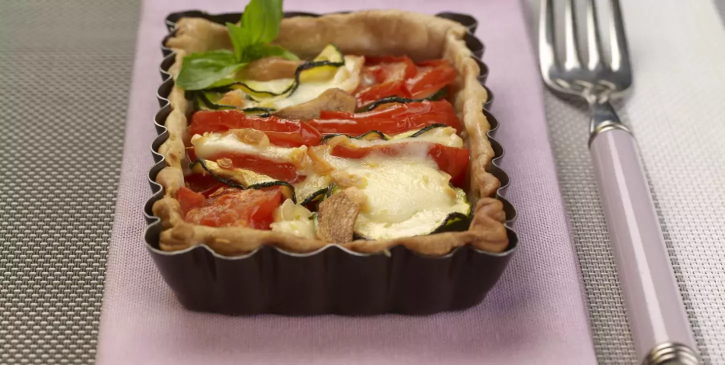 Recette Tartelette courgettes, tomates, fromage BD Paysan Breton