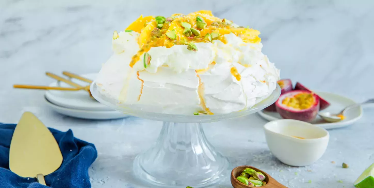 Recette Pavlova mangue & pistache