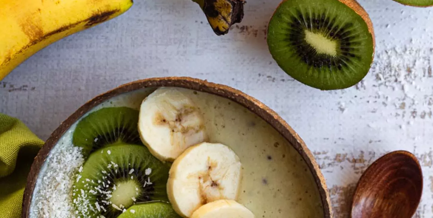 Smoothie bowl banane kiwi au Lait Ribot