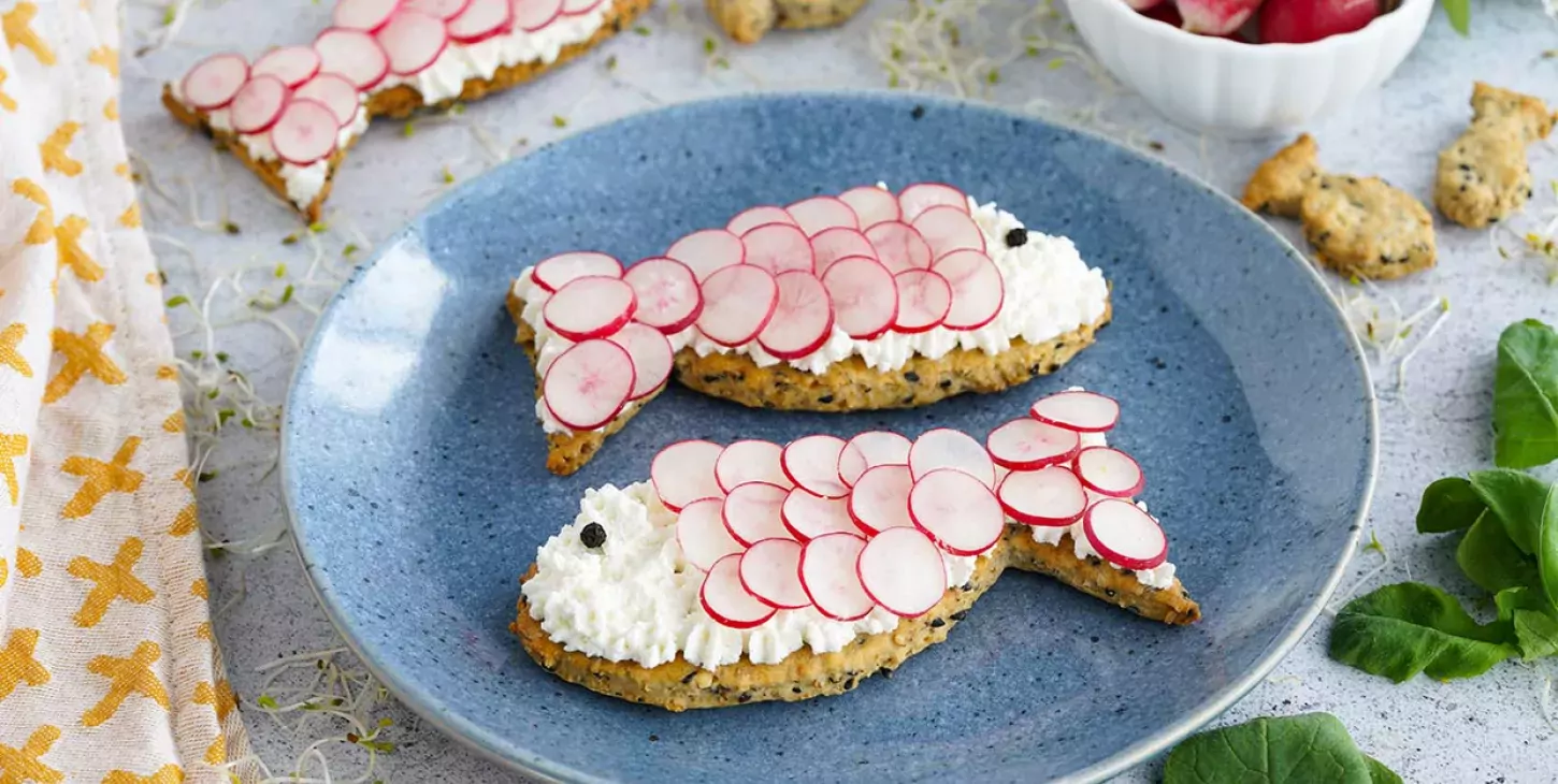 Tartelettes au Fromage Fouetté Madame Loïk et radis