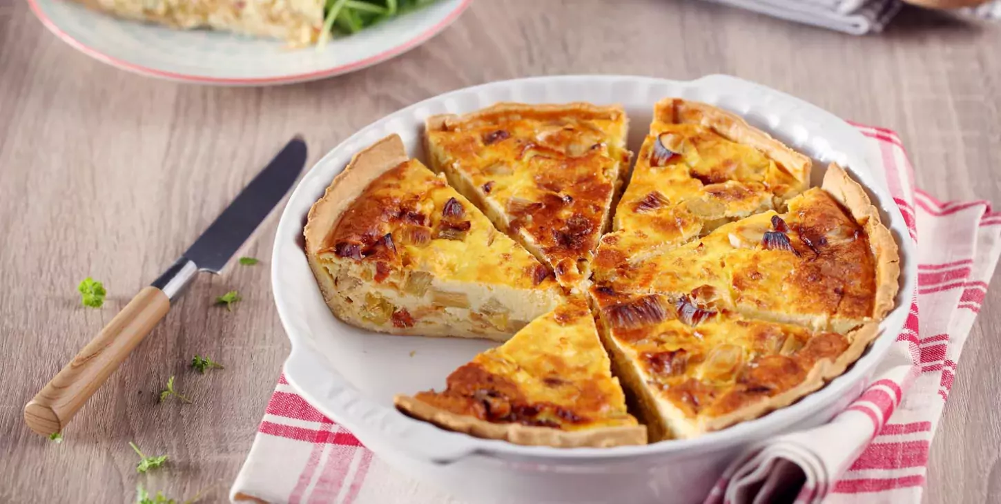 Quiche aux poireaux, au chorizo et Fromage Fouetté Au Chèvre