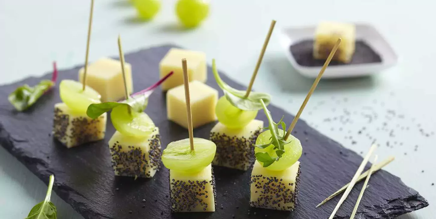 Emmental Grape Skewers