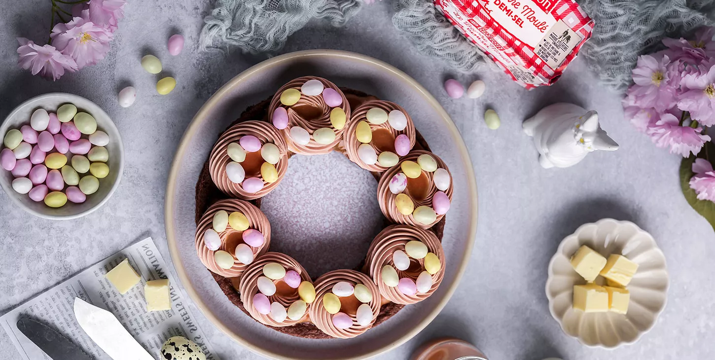 Tarte nid de Pâques au beurre Paysan Breton