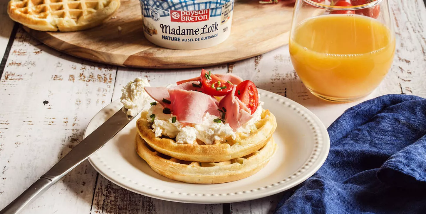 gaufre courgette jambon madame loïk paysan breton