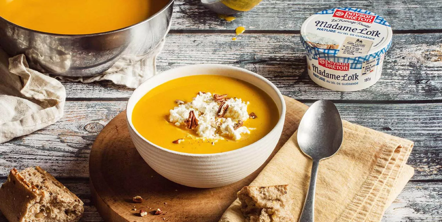 soupe butternut fromage fouetté madame loik paysan breton