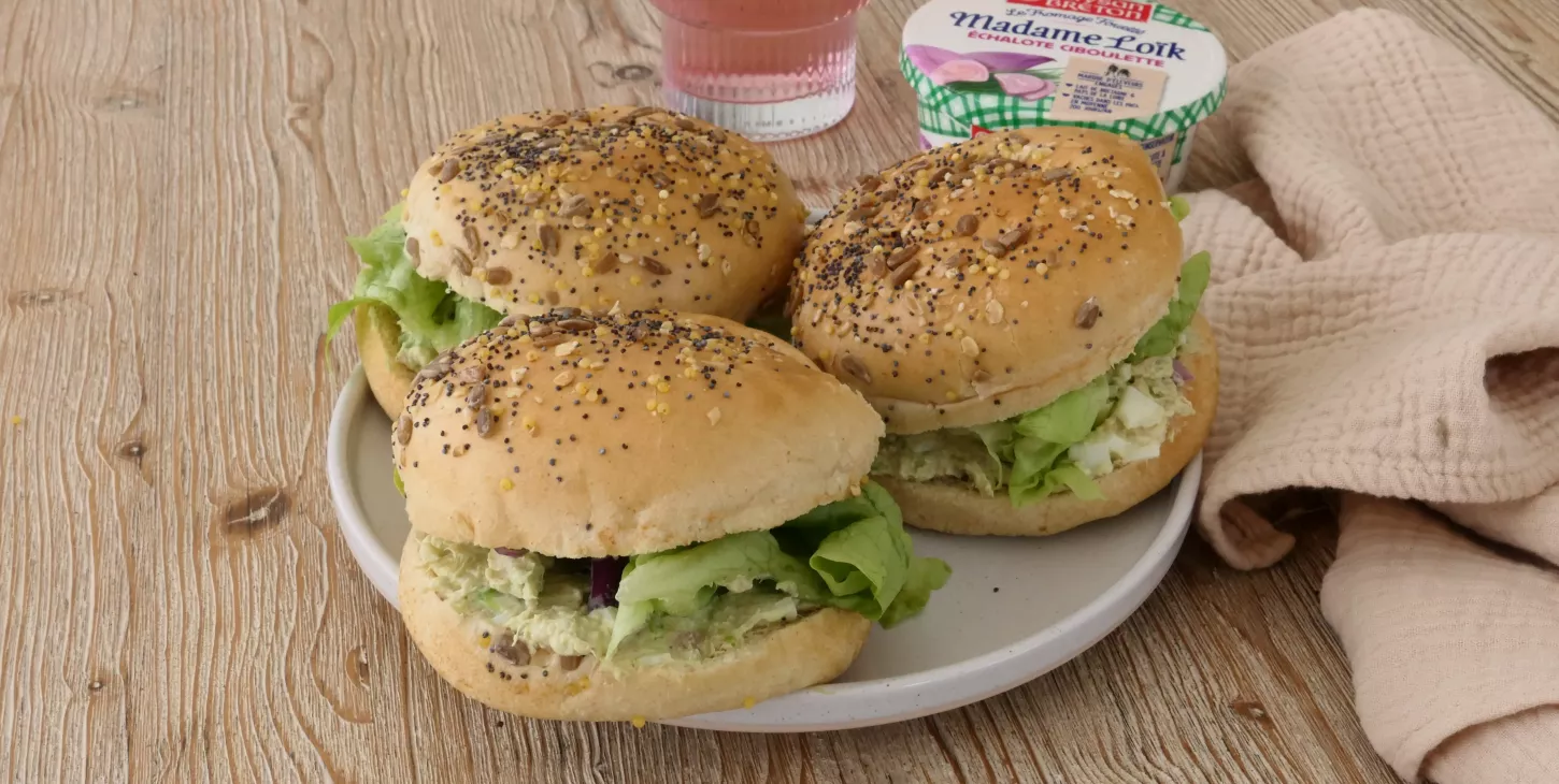 Sandwich avocat thon fromage fouetté Paysan Breton 