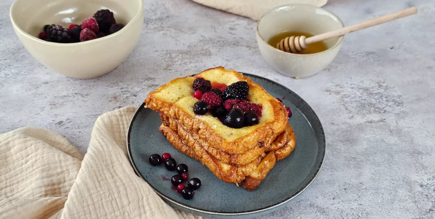 Brioche perdue aux fruits rouges lait ribot