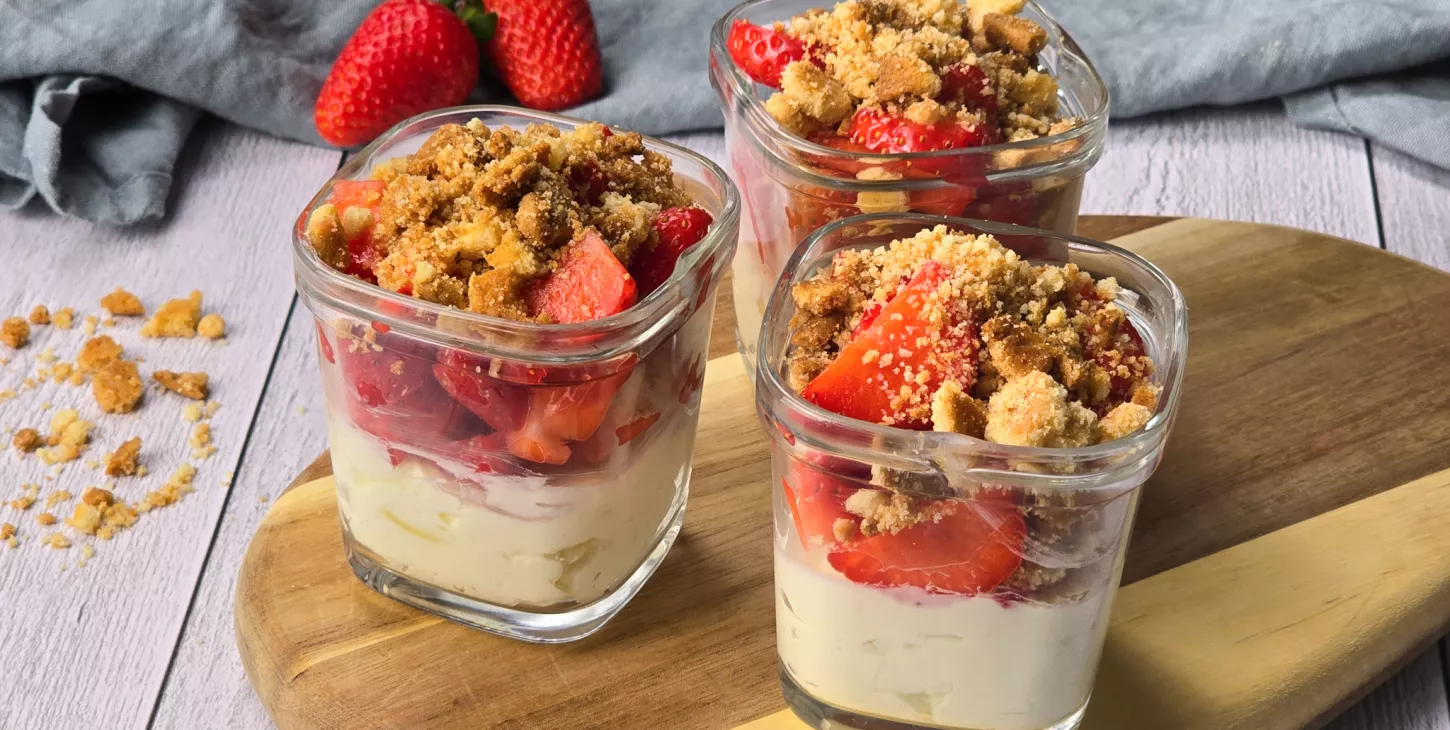 Verrine au fromage fouetté nature madame loik
